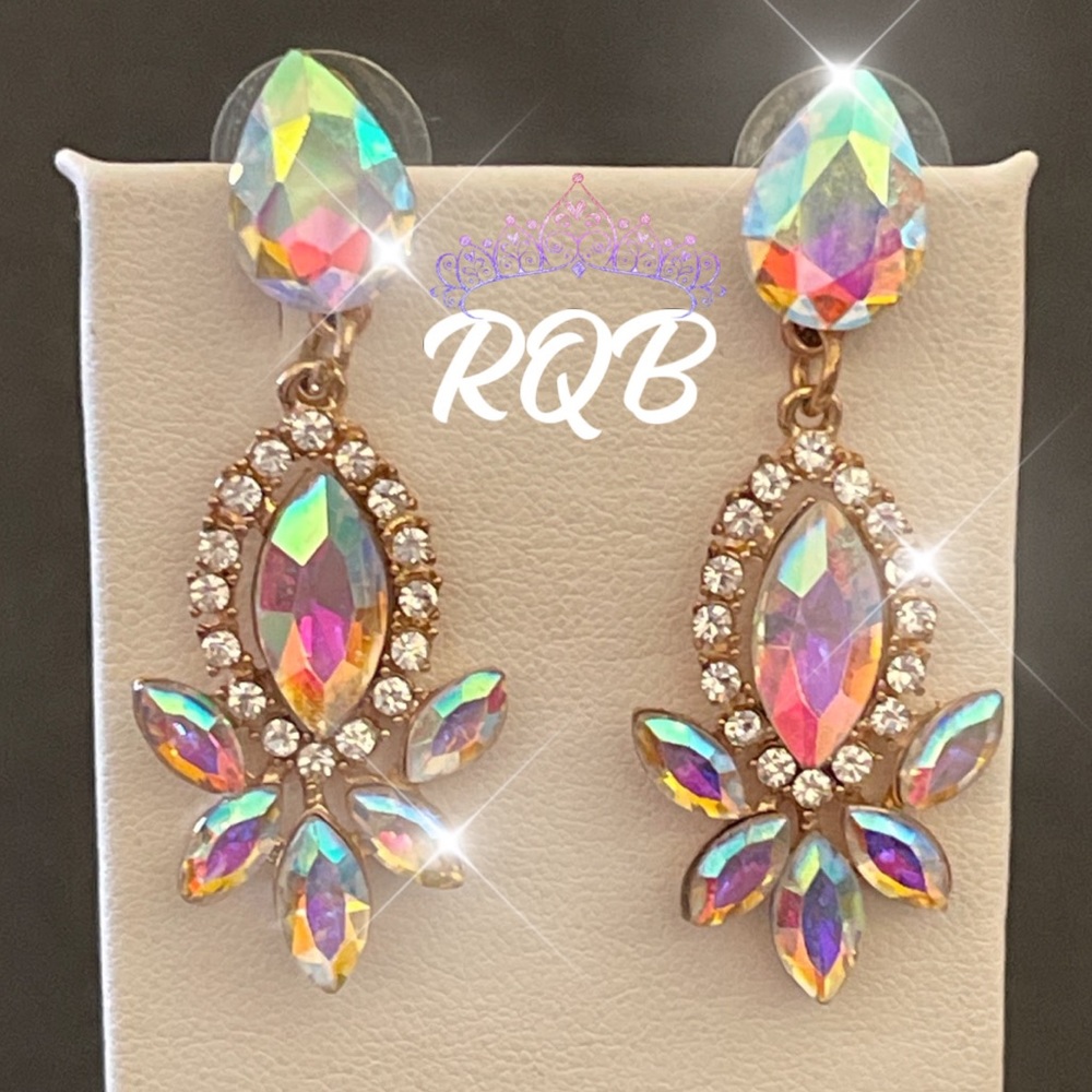 Auroura Borealas Crystal Pageant Earrings